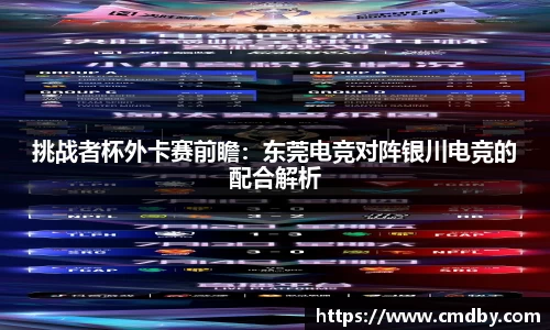 挑战者杯外卡赛前瞻：东莞电竞对阵银川电竞的配合解析